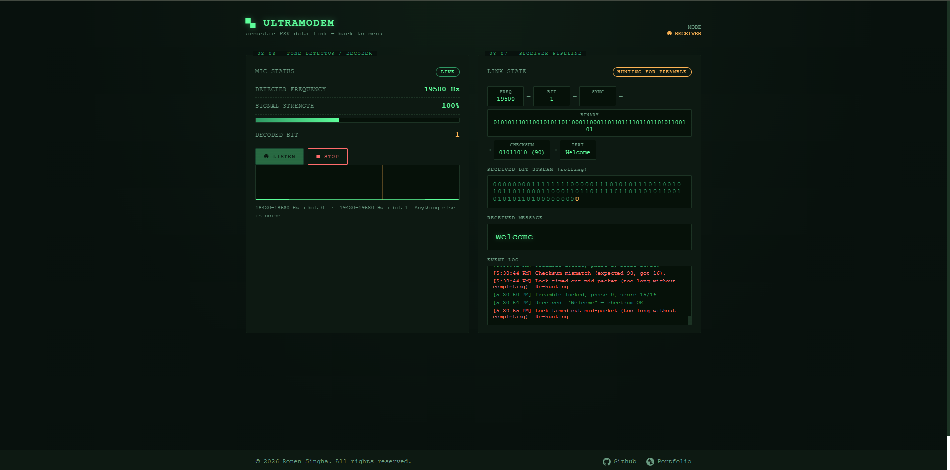 Ultra Modem screenshot